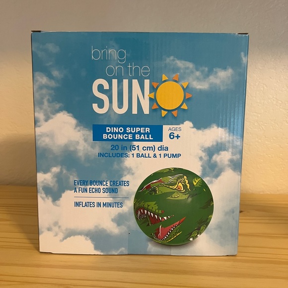 20 Inch T-Rex Tyrannosaurus Rex Dino Super Bounce Ball with Pump - Picture 2 of 2